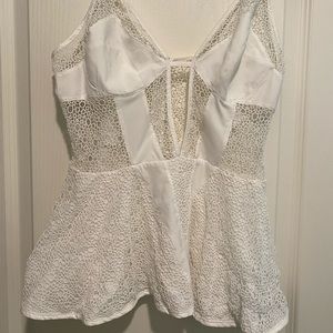 White spaghetti strapped Tank Top